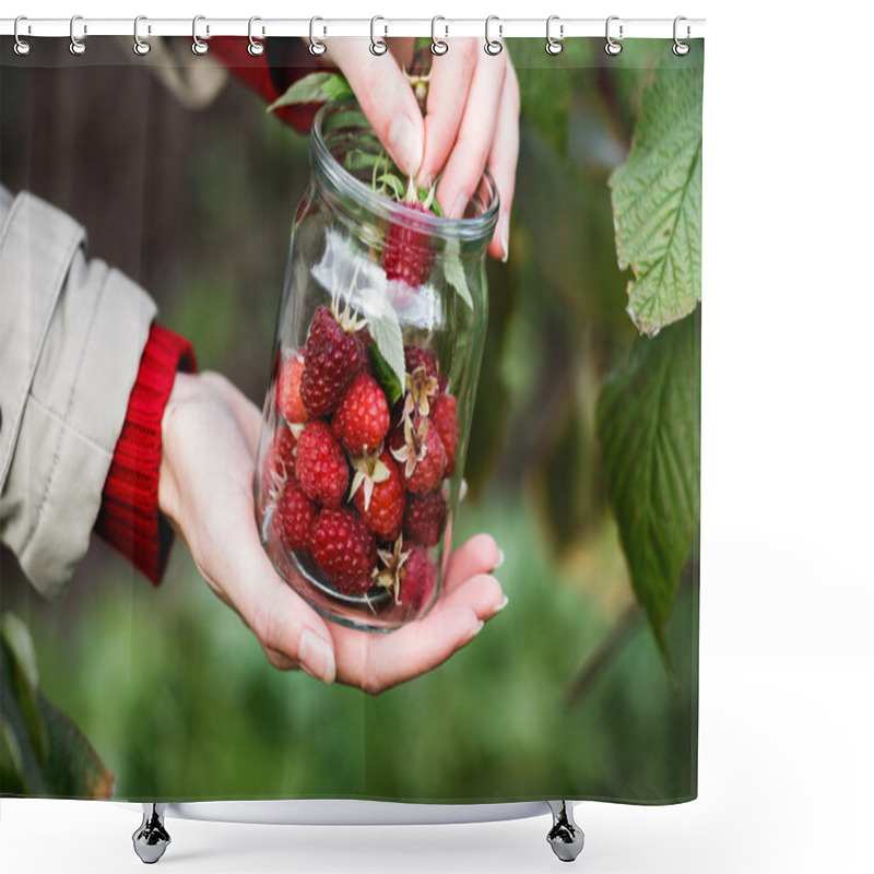 Personality  Raspberry Picking Shower Curtains