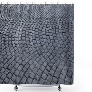 Personality  Grey Cobblestone Pavement Shower Curtains