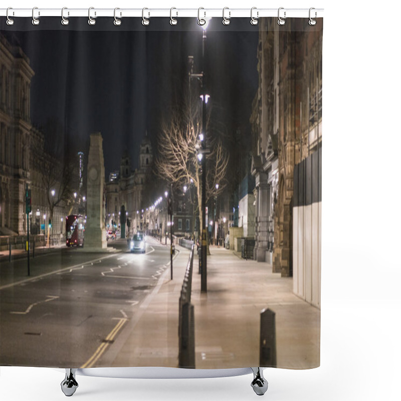 Personality   London Whitehall At Night   - LONDON/ENGLAND  FEBRUARY 23, 2016 Shower Curtains