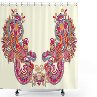 Personality  Neckline Embroidery Fashion Shower Curtains