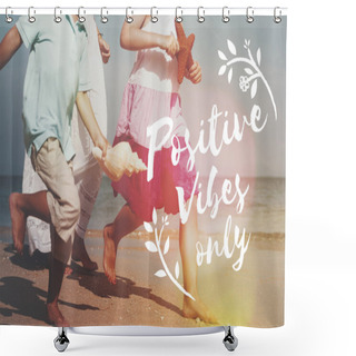 Personality  Children Playing On Beach Shower Curtains