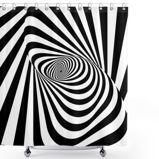 Personality  Abstract Spiral Stripes Background Shower Curtains