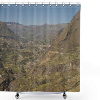 Personality  View Of Colca Valley, Peru. Shower Curtains