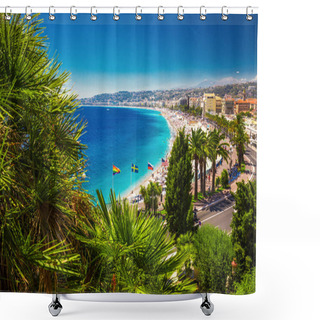 Personality  Beach Promenade In City Center Of Nice Shower Curtains