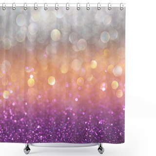 Personality  Purple Bokeh Lights Shower Curtains