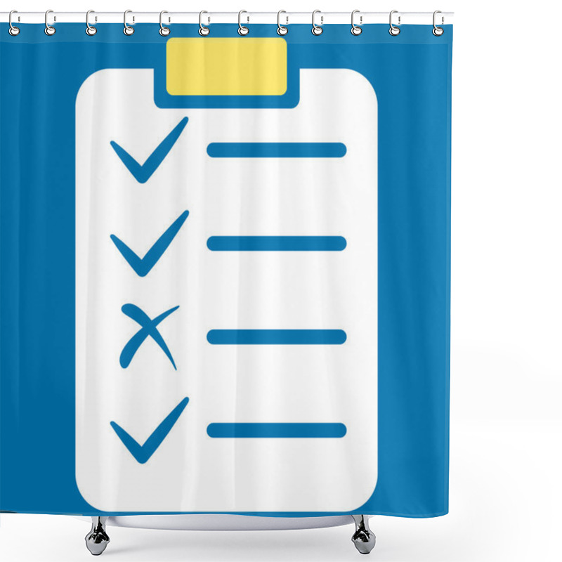 Personality  Task List Icon From Commerce Set Shower Curtains