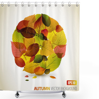 Personality  Autumn Abstract Floral Background Shower Curtains