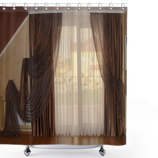 Personality           Lambrequin With Curtains In The Interior Of The Room                       Shower Curtains