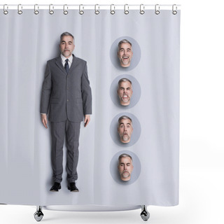 Personality  Realistic Corporate Businessman Doll Shower Curtains