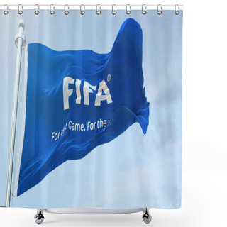 Personality  Fifa World Cup Flag Waving 4k  Shower Curtains