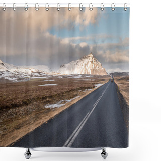 Personality  Highway Countryside Straight Road Shower Curtains