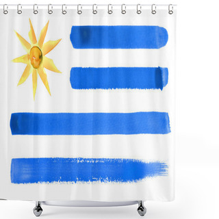 Personality  Uruguay Flag Illustration Shower Curtains