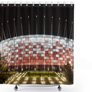 Personality  Football Stadium At Night Shower Curtains