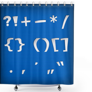 Personality  Speech Marks And Punctuation Symbols Shower Curtains