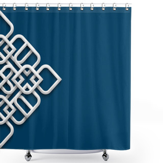 Personality  3d White Ornament In Arabic Style Shower Curtains