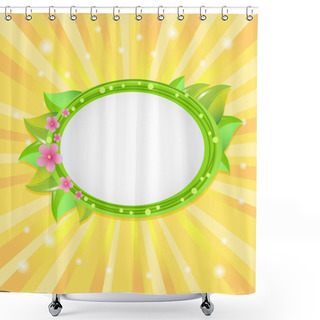 Personality  Greeting Card With Flowers. Vector. Shower Curtains