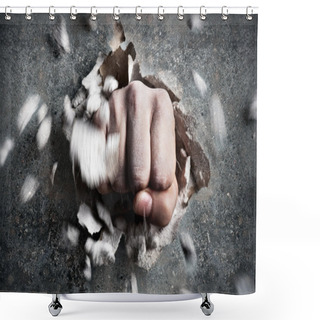 Personality  Fist Shower Curtains