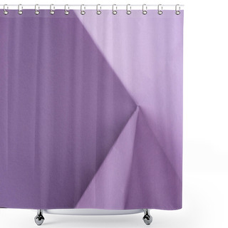 Personality  Close-up Shot Of Folded Purple Paper Shower Curtains