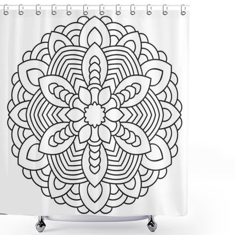 Personality  Symmetrical circular pattern mandala. shower curtains