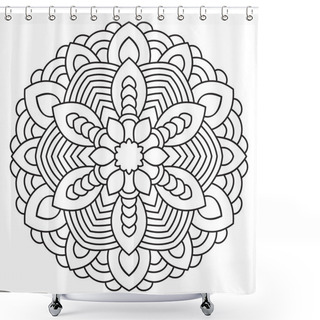 Personality  Symmetrical Circular Pattern Mandala. Shower Curtains