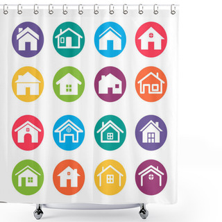 Personality  Home Icons Design Elements Shower Curtains