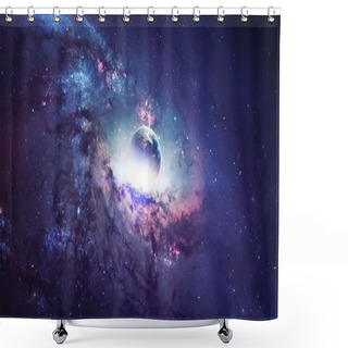 Personality  Universe Scene With Planets, Stars And Galaxies In Outer Space Showing The Beauty Of Space Exploration. Elements Furnished By NASA Shower Curtains