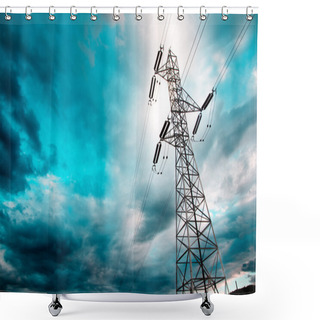 Personality  Electric Tower Shower Curtains