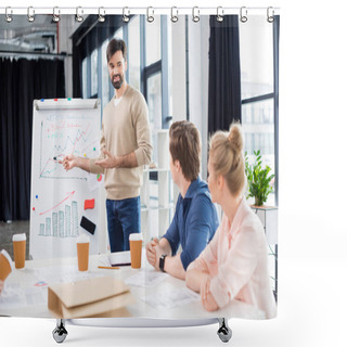 Personality  Business People On Meeting Shower Curtains