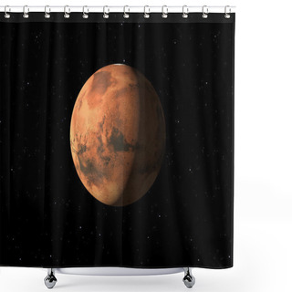 Personality  Planet Mars With NASA Textures Shower Curtains