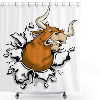 Personality  Angry Bull Shower Curtains