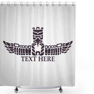 Personality  Totem Pole Vector Logo Shower Curtains