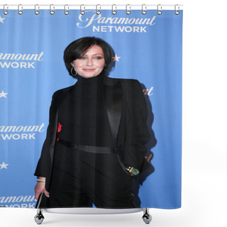 Personality  Actress Shannon Doherty Shower Curtains