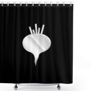 Personality  Beetroot Silver Plated Metallic Icon Shower Curtains