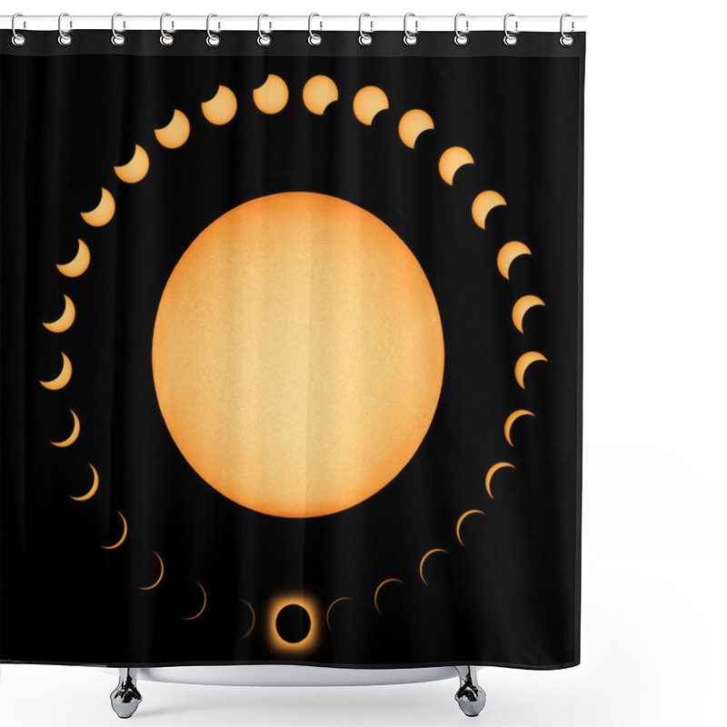 Personality  Total Solar Eclipse Phases, Composite Solar Eclipse Shower Curtains