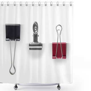 Personality  Paper Clips Shower Curtains