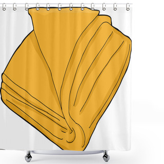 Personality  Isolated Orange Towel Shower Curtains