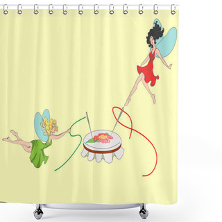 Personality  Embroidery Shower Curtains