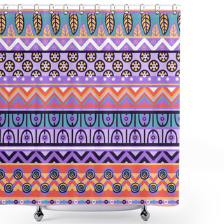 Personality  Ethnic African Pattern In Retro Colors Shower Curtains