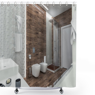 Personality  Modern Design Of A Bathroom  Shower Curtains