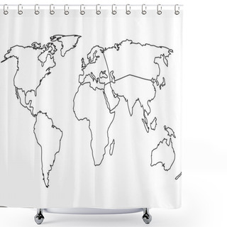 Personality  World Continents Shower Curtains