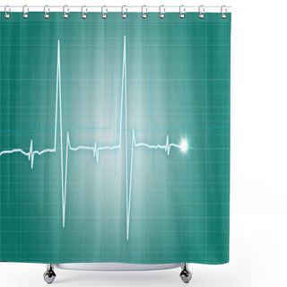 Personality  Heart Beat Cardiogram   Shower Curtains