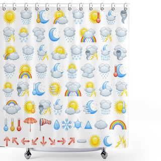 Personality  Weather Icons Shower Curtains