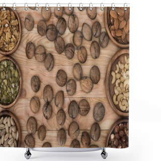 Personality  Walnuts And Bowls With Nuts Shower Curtains