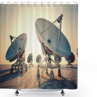 Personality  Satellite Dish. Shower Curtains