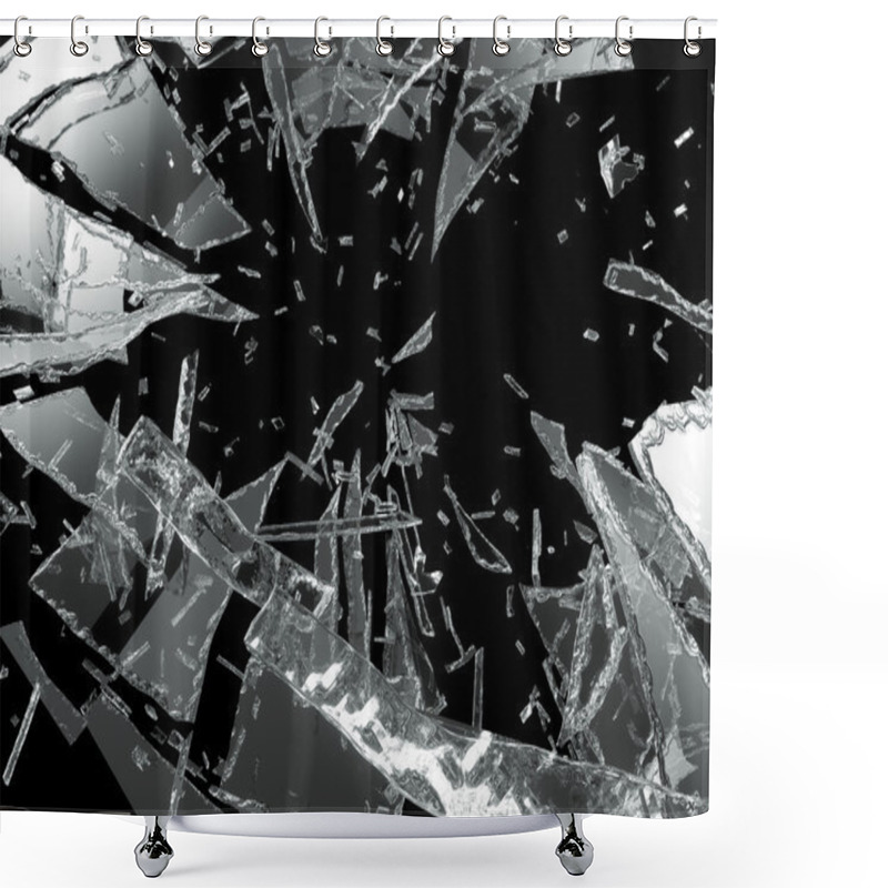 Personality  Shattered glass shower curtains
