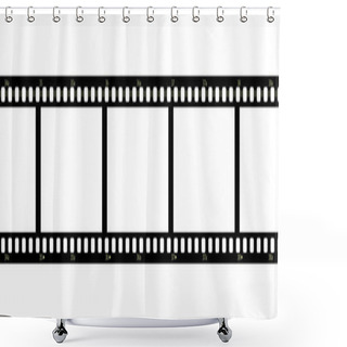 Personality  Filmstrip On White Background Shower Curtains