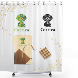 Personality  Green Branding Shower Curtains