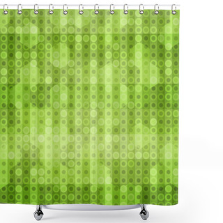 Personality  Abstract Green Circles Seamless Texture Shower Curtains