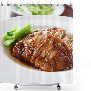 Personality  Roasted Duck  ,chinese Cuisine Shower Curtains