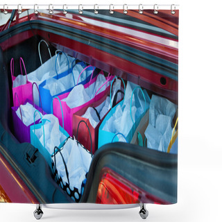 Personality  Shopping Bags In Car Shower Curtains